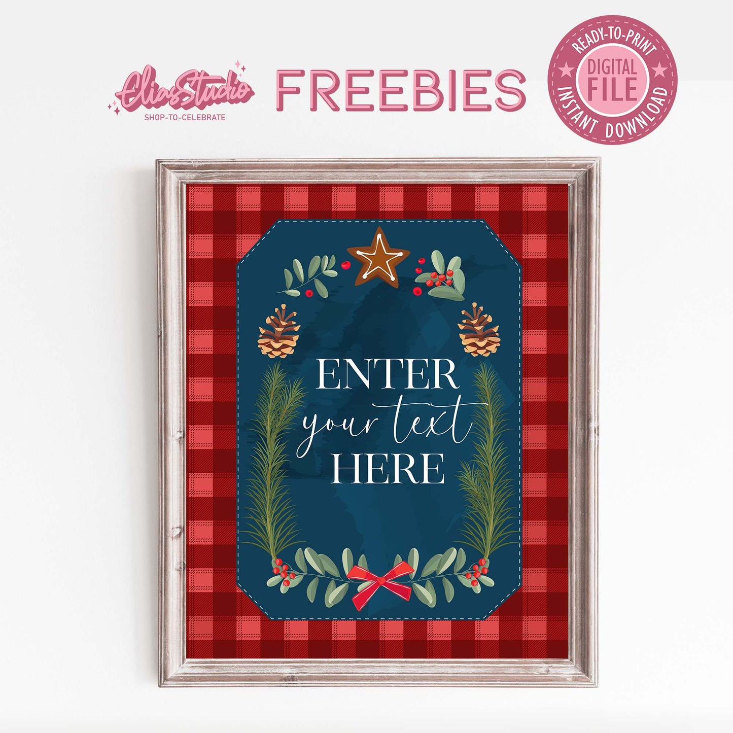 Editable Custom Holiday Party Sign- Free Digital Download | D25