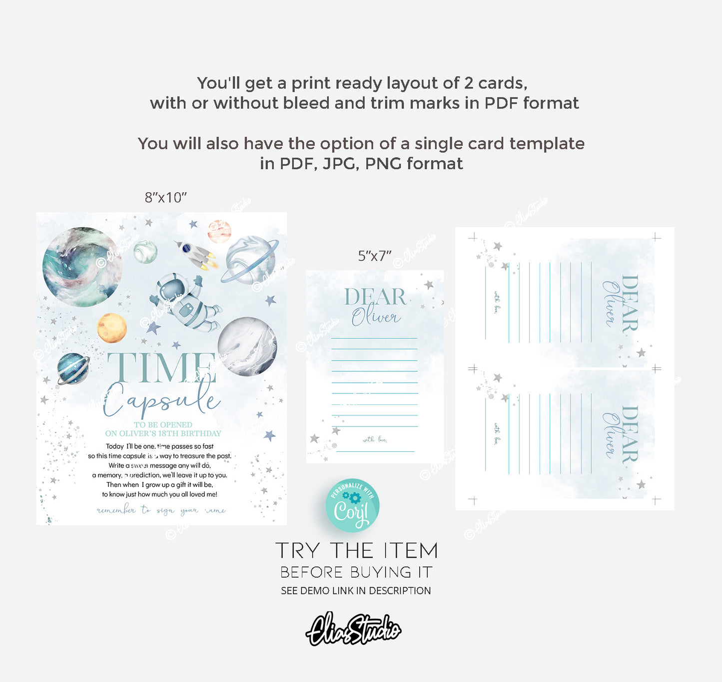 Space Birthday Party Decorations, Time Capsule First Birthday, First Trip Around The Sun Birthday Decorations, 1st Birthday Boy Theme | SP546