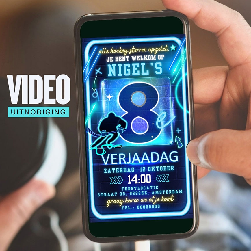 EEN VIDEO-UITNODIGING, Hockey, 8 jaar