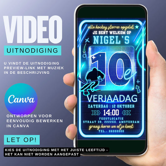EEN VIDEO-UITNODIGING, Hockey, 10 jaar