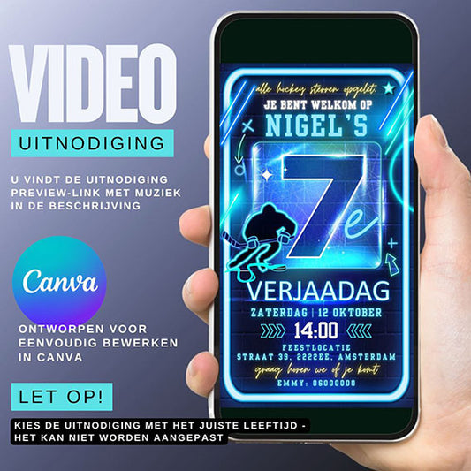 EEN VIDEO-UITNODIGING, Hockey, 7 jaar