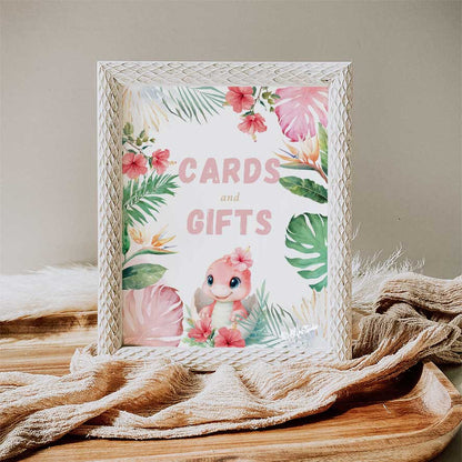 Girl Dinosaur Baby Shower PARTY SIGNS – CANVA TEMPLATE | INSTANT DIGITAL DOWNLOAD